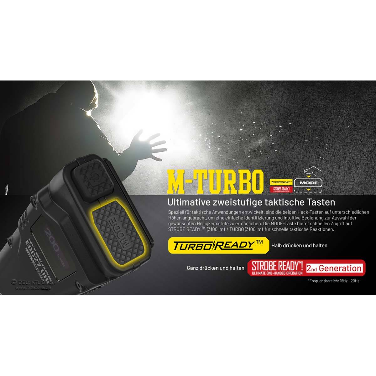 Nitecore EDC27 UHi LED-Taschenlampe 3100 Lumen - Schwarz