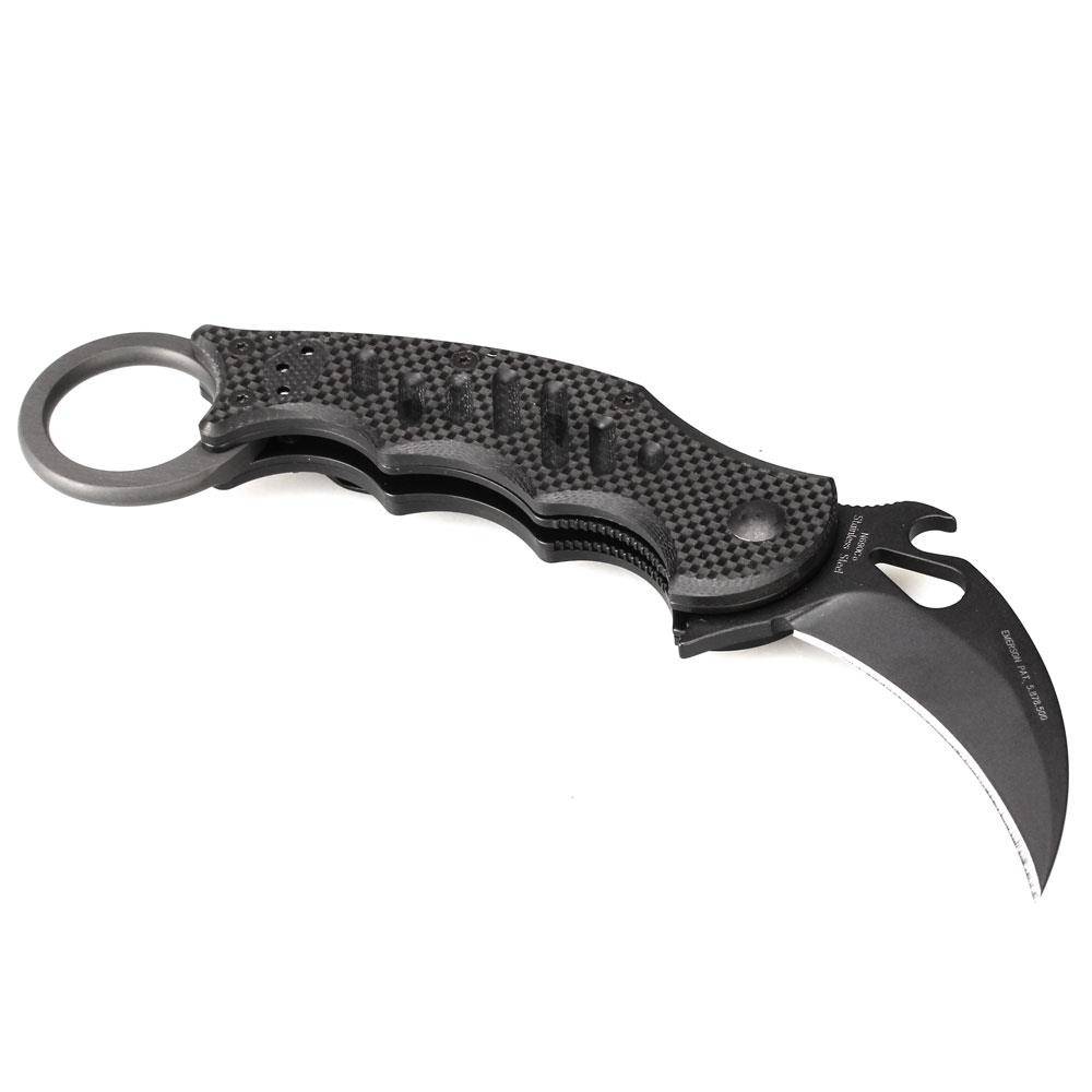 FKMD Fox Knives Small Folding Karambit Taschenmesser - Schwarz