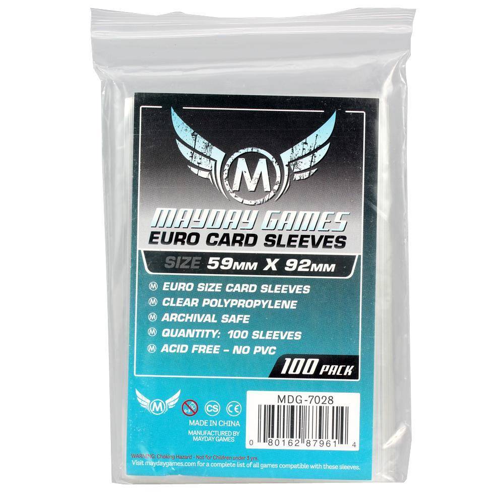 Mayday Standard Euro Sleeves Hüllen 59x92mm 100 Stück für Dominion Agricola 7028