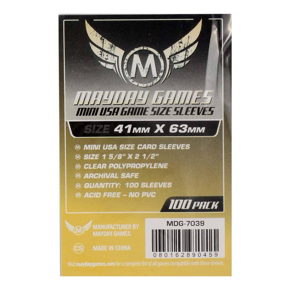 Mayday Standard Mini USA Card Game Sleeves - Hüllen 41x63mm (100 Stück) - 7039