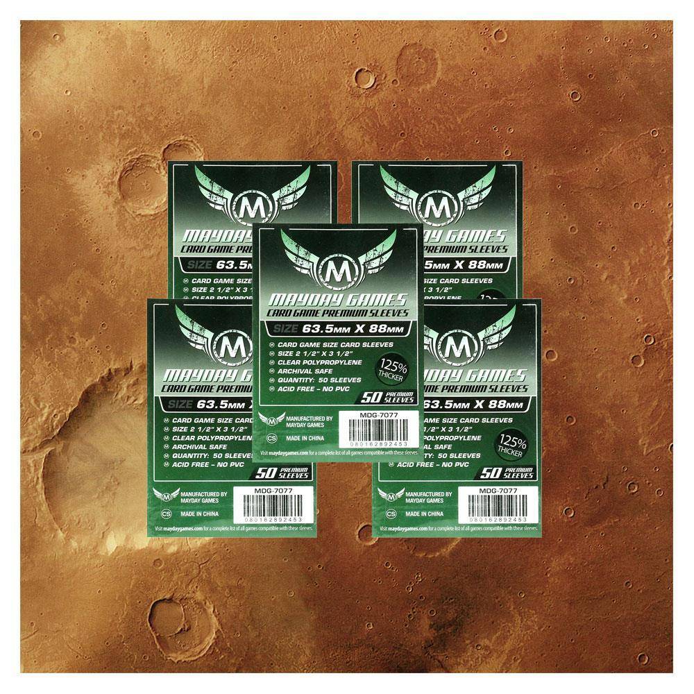 Mayday Premium Card Game Sleeves Hüllen 7077 Vorteilspack für Terraforming Mars