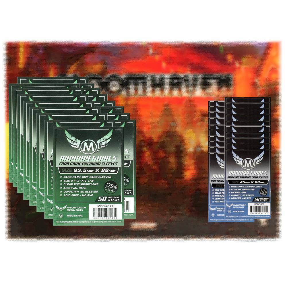 Mayday Premium Card Game Sleeves Hüllen 7077 + 7080 Vorteilspack für Gloomhaven