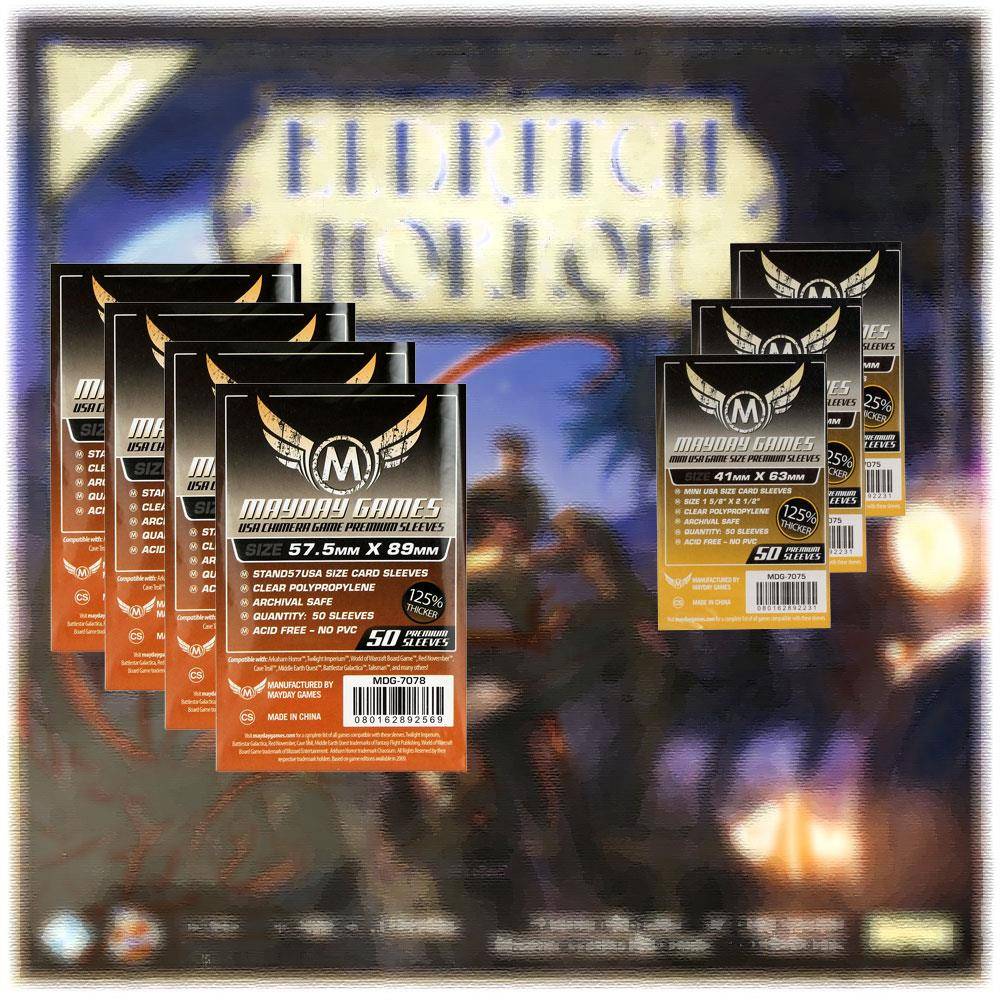 Mayday Premium Sleeves Hüllen 7075 + 7078 Vorteilspack für Eldritch Horror