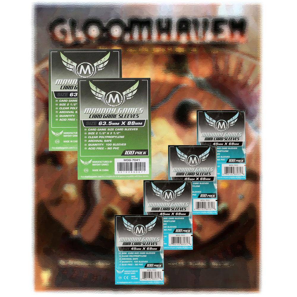 Mayday Standard Sleeves Hüllen 7035 + 7041 für Gloomhaven Pranken des Löwen