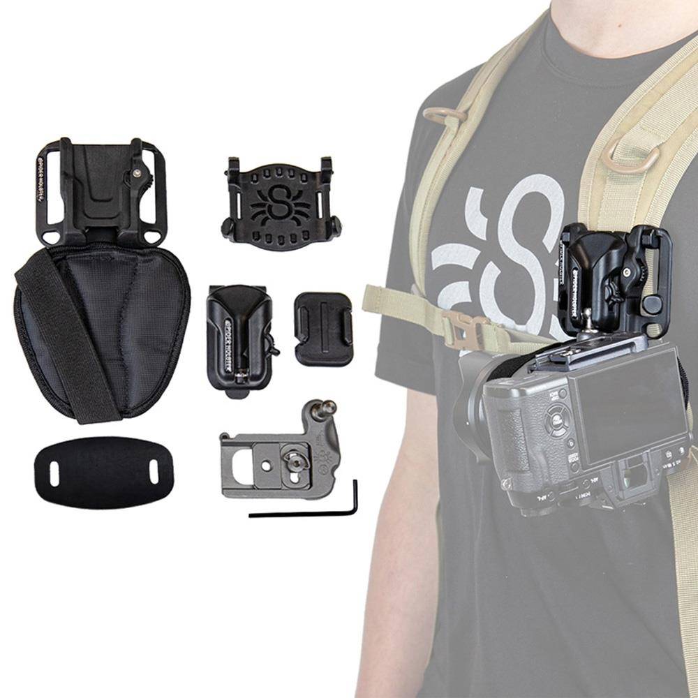 Spider X Backpacker Kit mit Holster, Adapter und Kameraplatte - Schwarz