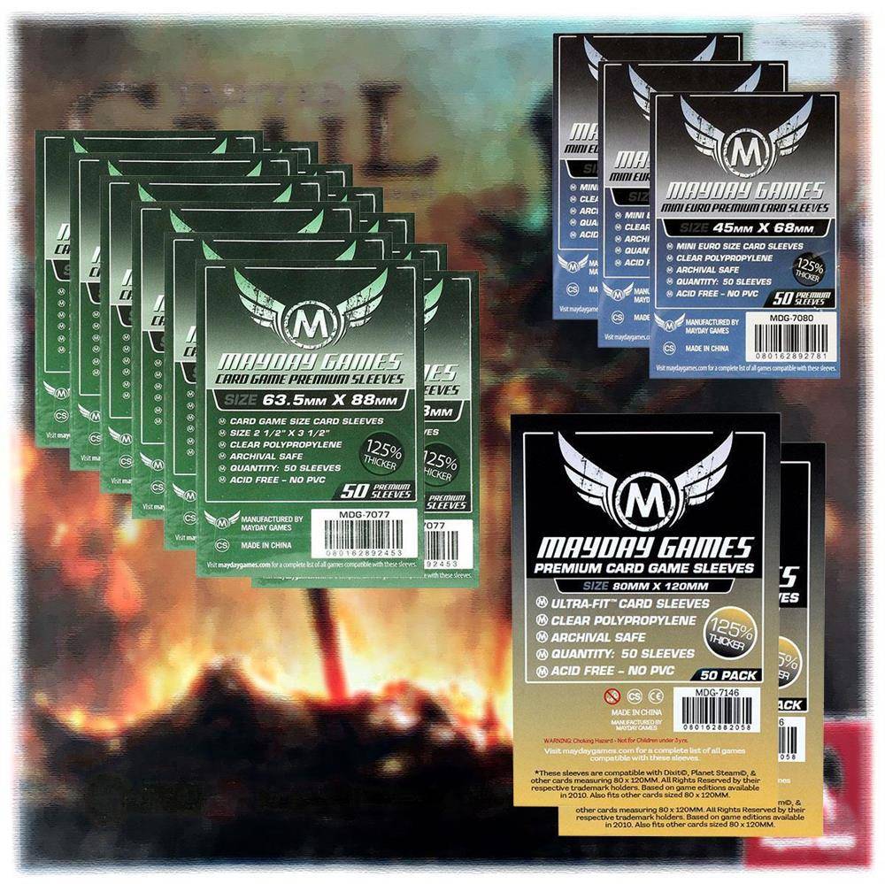 Mayday Premium Sleeves Hüllen 7077 + 7080 + 7146 Vorteilspack für Tainted Grail