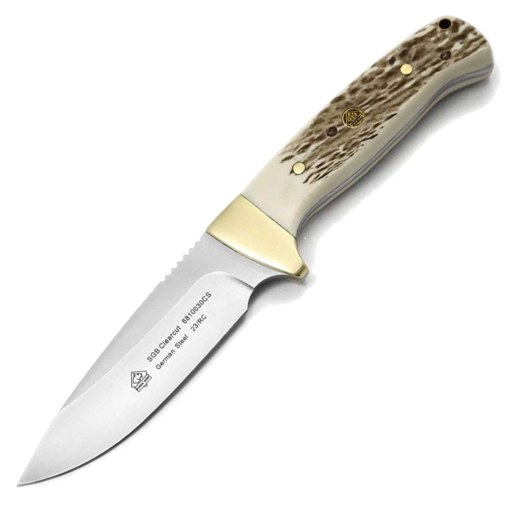 Puma SGB Clearcut Commando Stag Messer - CS Braun/Beige
