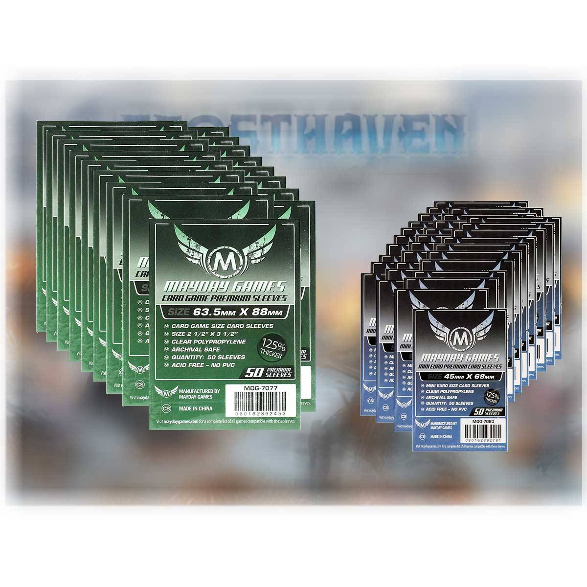 Mayday Premium Sleeves Hüllen 7077 + 7080 Vorteilspack für Frosthaven