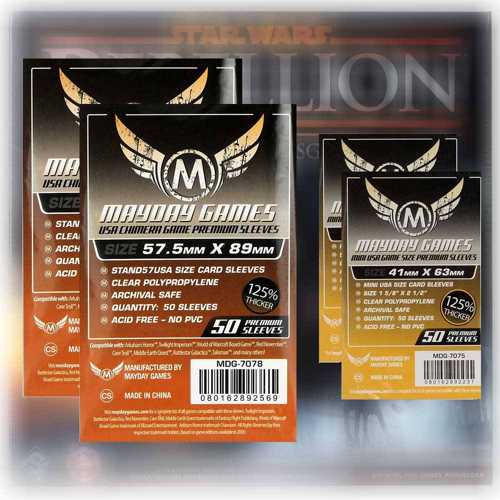 Mayday Premium Sleeves Hüllen 7075 + 7078 Vorteilspack für Star Wars Rebellion