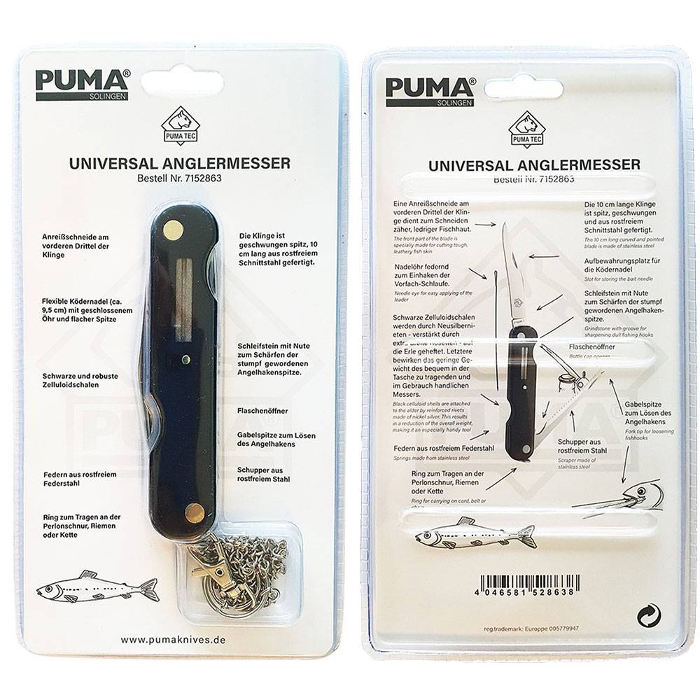 Puma TEC Universal-Anglermesser 863 - Schwarz