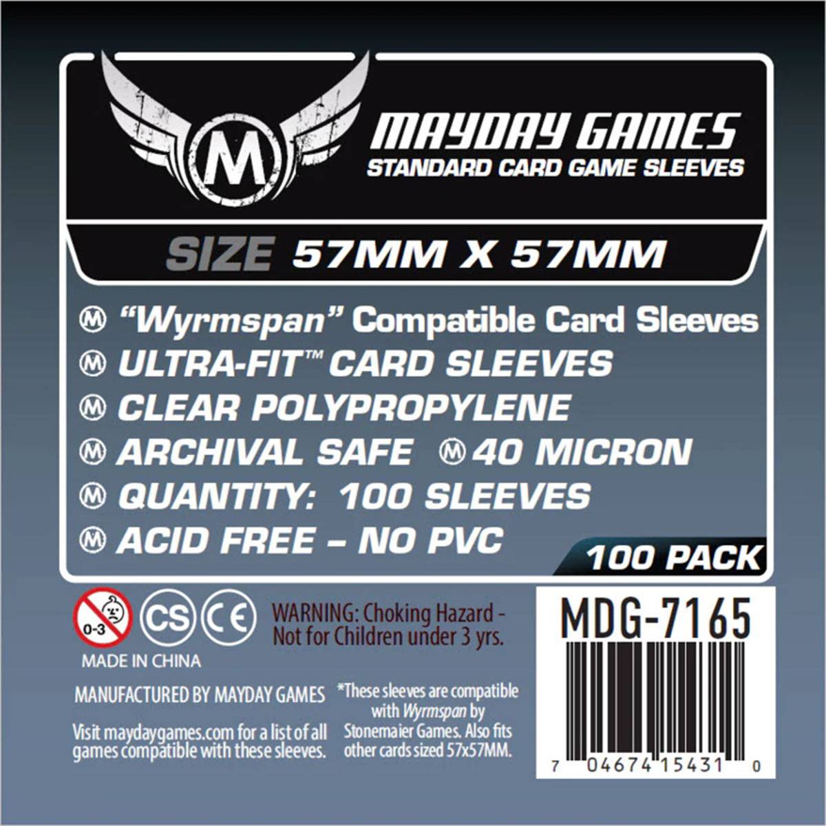 Mayday Standard Card Sleeves Kartenschutzhüllen 57 x 57mm 100 Stück - 7165 (+)