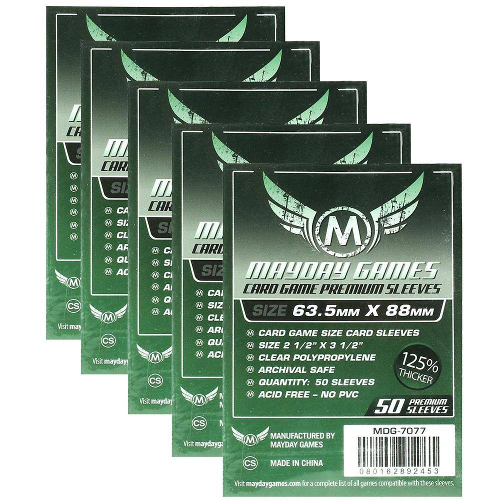 Mayday Premium Card Game Sleeves Hüllen 63,5x88mm 250 Stück Vorteilspack 7077