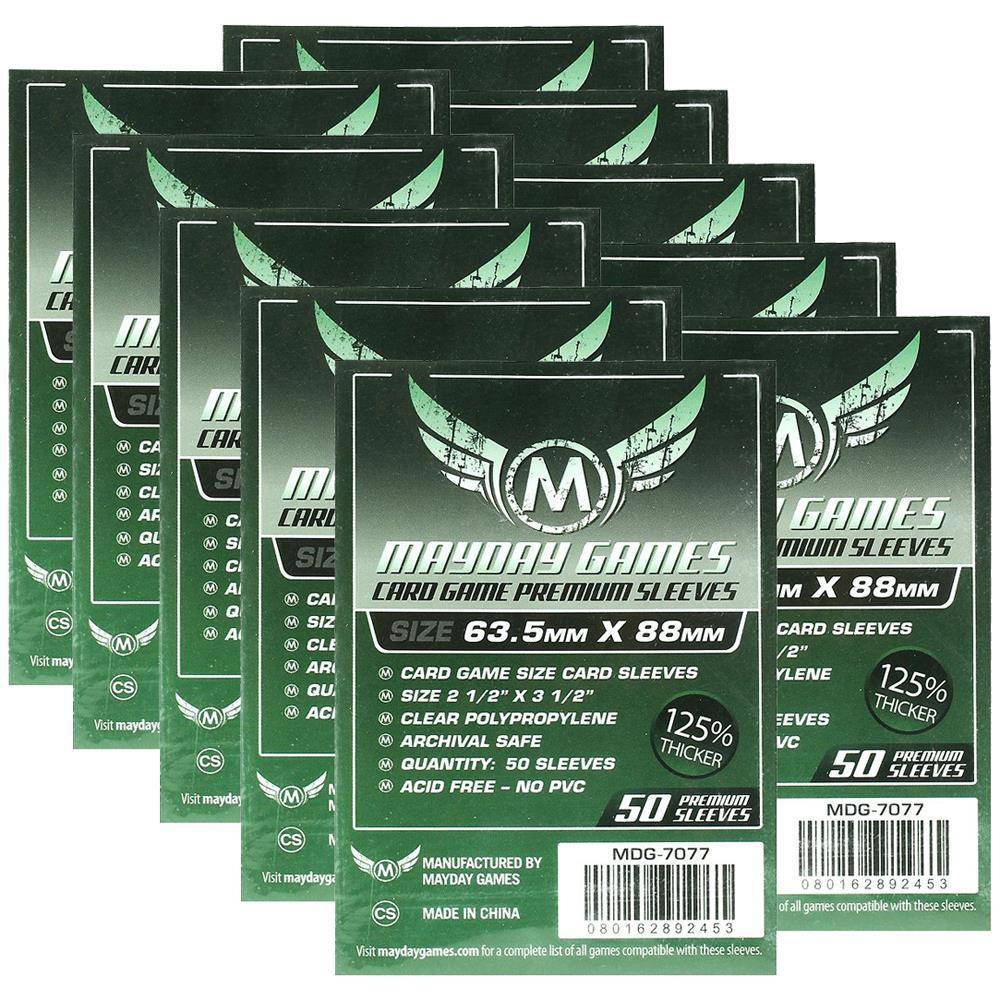 Mayday Premium Card Game Sleeves Hüllen 63,5x88mm 500 Stück Vorteilspack 7077