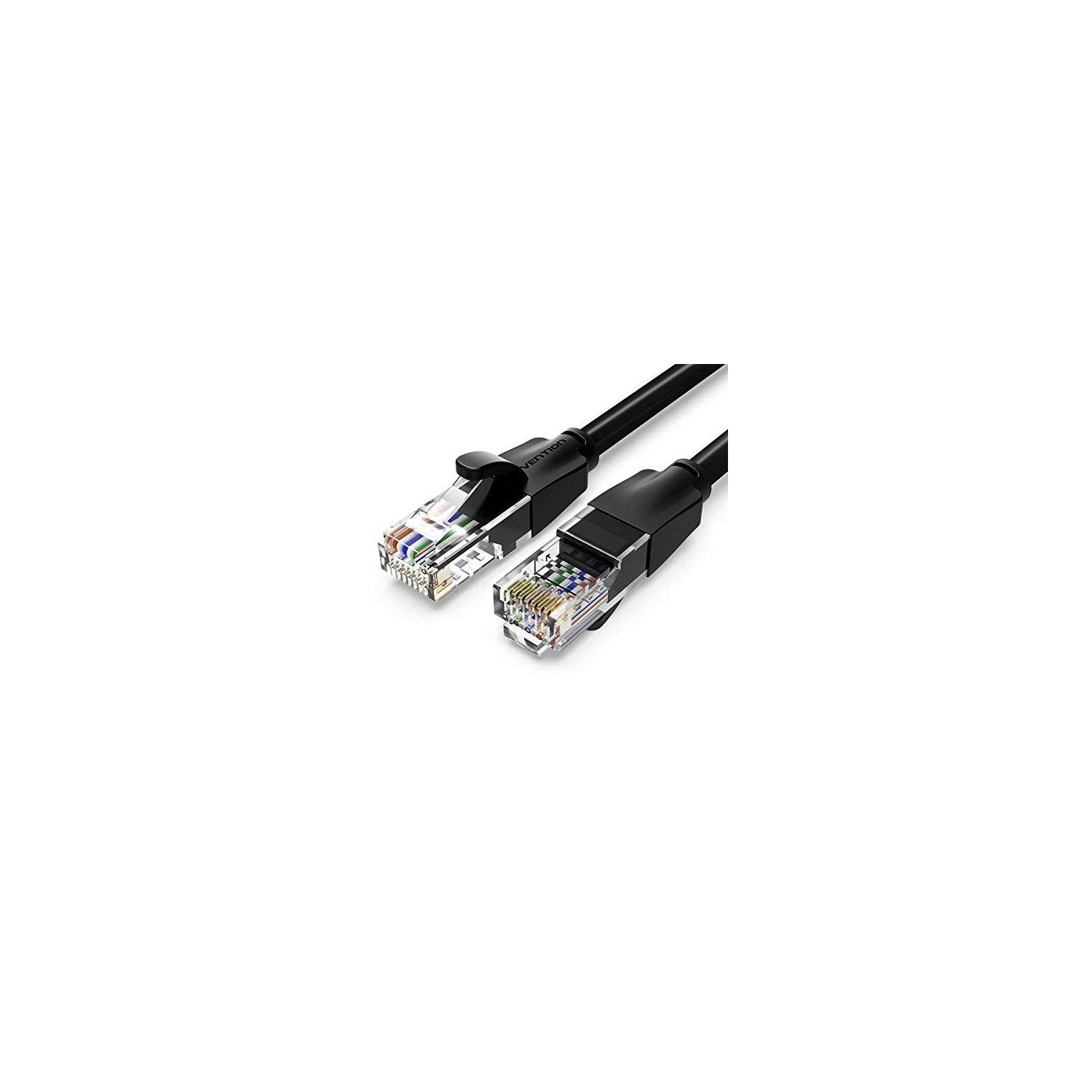 Netzwerkkabel RJ45 LAN-Kabel , UTP, Cat.6a 0.5 Meter Schwarz