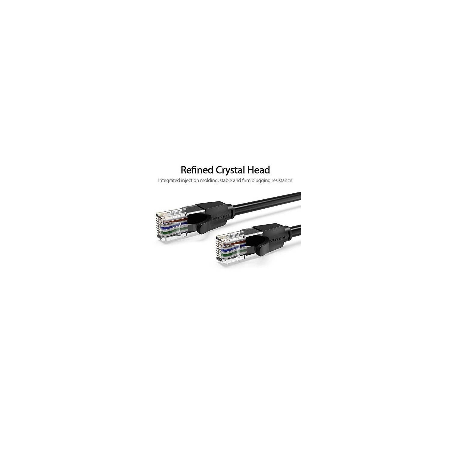 Netzwerkkabel RJ45 LAN-Kabel , UTP, Cat.6a 0.5 Meter Schwarz