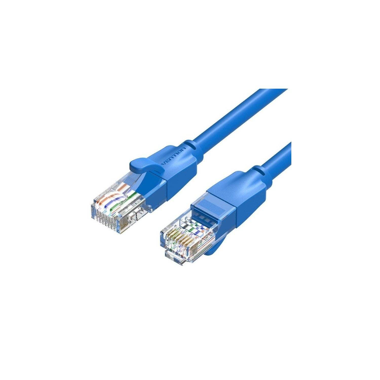 Netzwerkkabel RJ45 LAN-Kabel , UTP, Cat.6a 1 Meter Blau