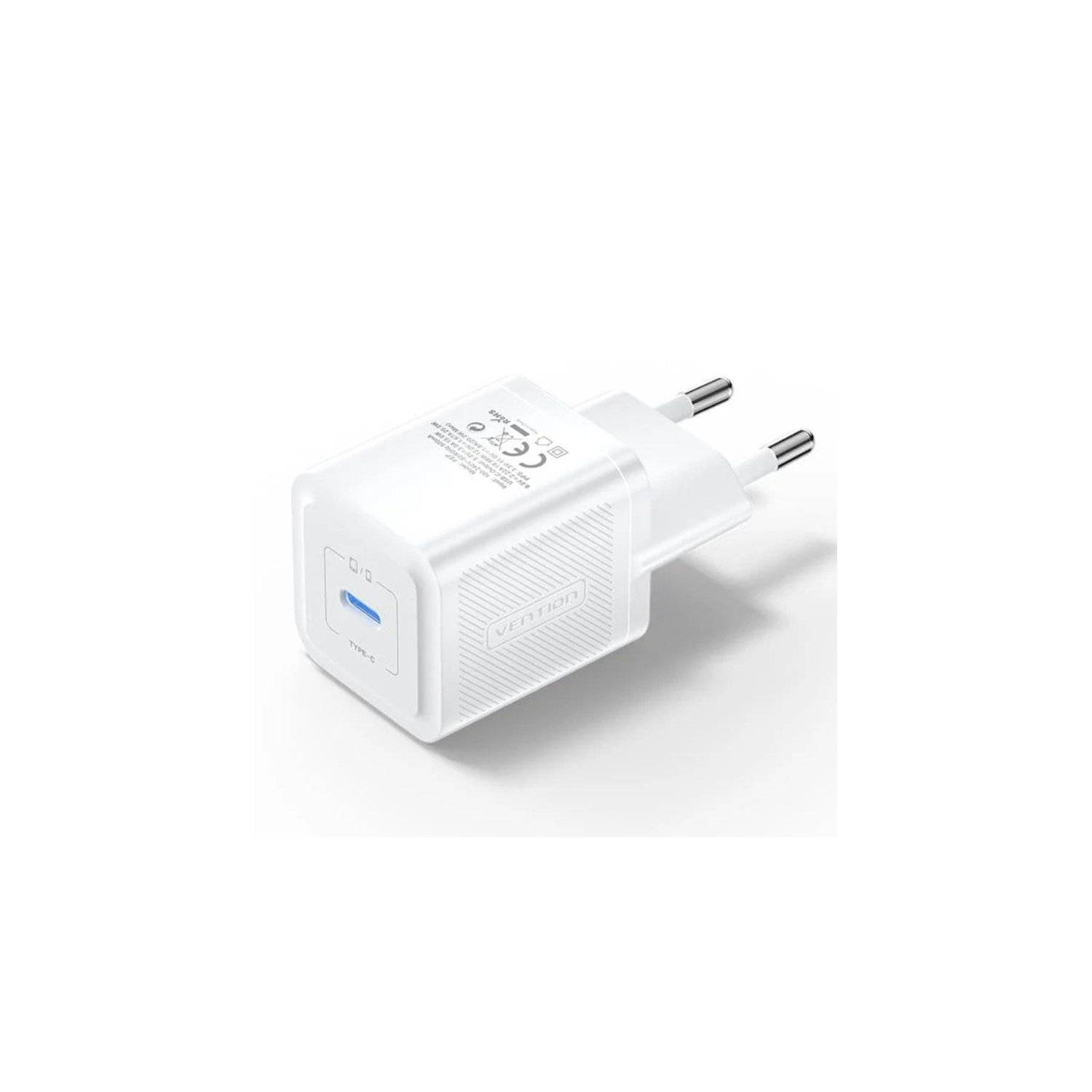 20W GaN Ladegerät Wandladegerät USB-C Weiß