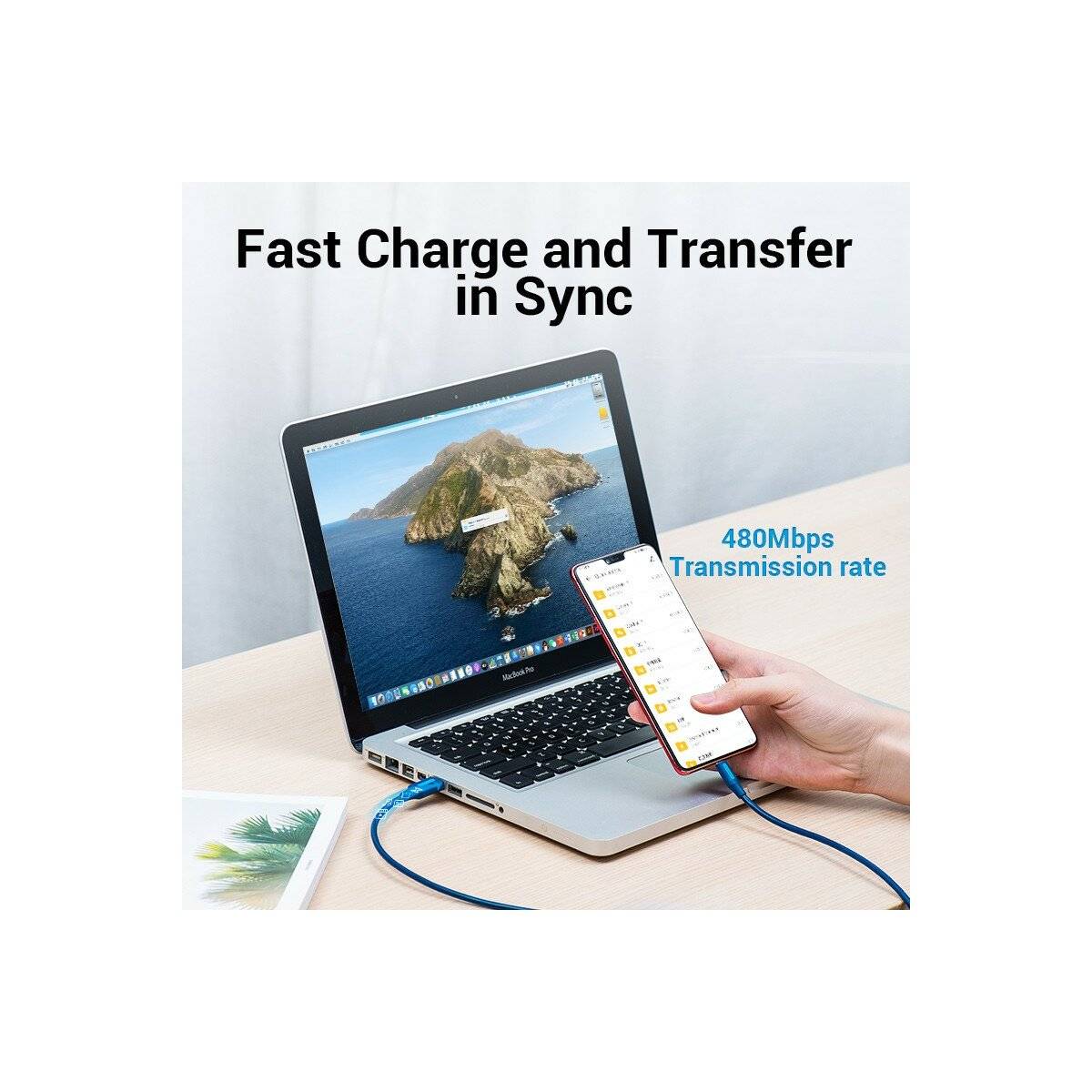 3A Schnell-Ladekabel Micro-USB Quick Charge 3 Meter