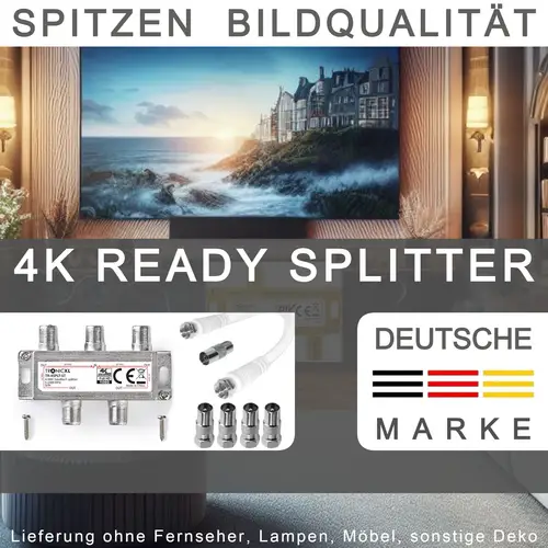 IEC Breitband Kabel Verteiler 4-fach TV Splitter DVB-T Kabelfernsehen DVB-C IEC Breitband Kabel Verteiler 4-fach TV Splitter DVB-T Kabelfernsehen DVB-C