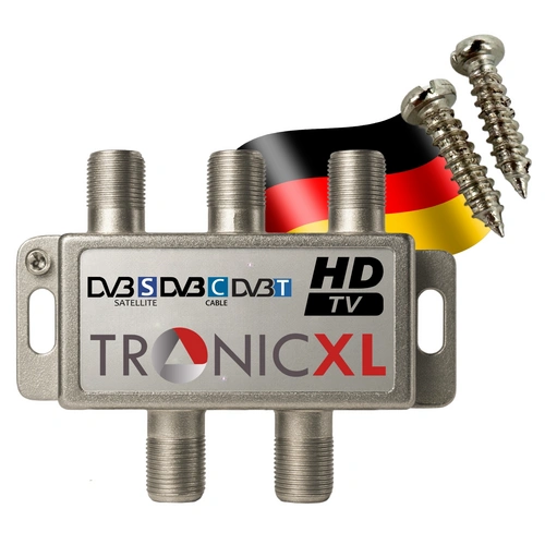 DVBT DVBC DVBS Sat F-Splitter 4-fach Antennenverteiler Weiche Kabelfernsehen DVBT DVBC DVBS Sat F-Splitter 4-fach Antennenverteiler Weiche Kabelfernsehen