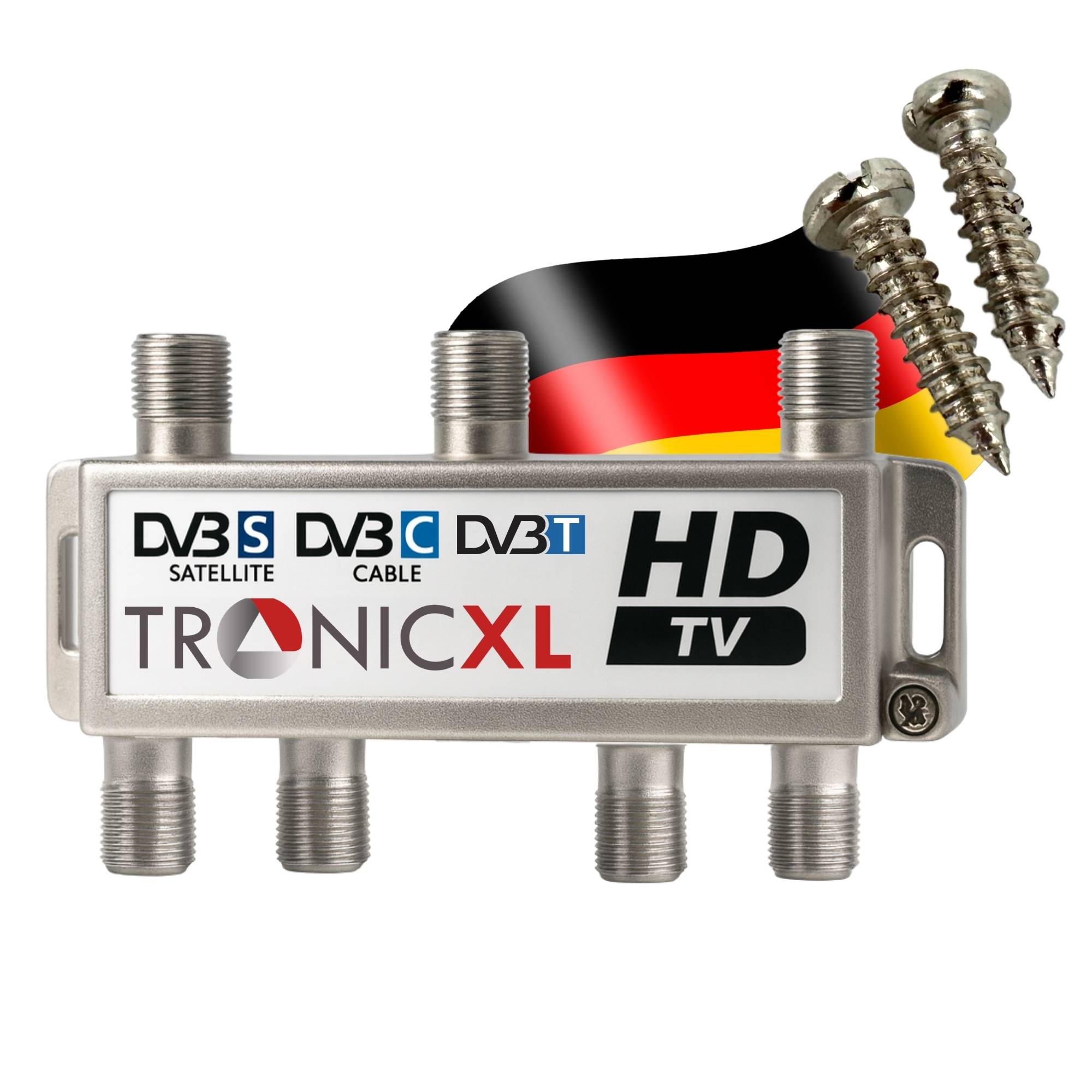 6-fach Antennenverteiler Splitter für Kabelfernsehen / DVB-T2 / Sat Verteiler
