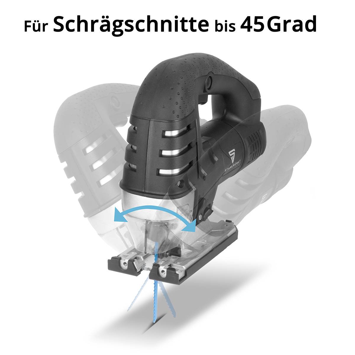 STAHLWERK Stichsäge JSB-750 ST mit 700 W, 600-2.800 U/min und 45° Neigungswinkel