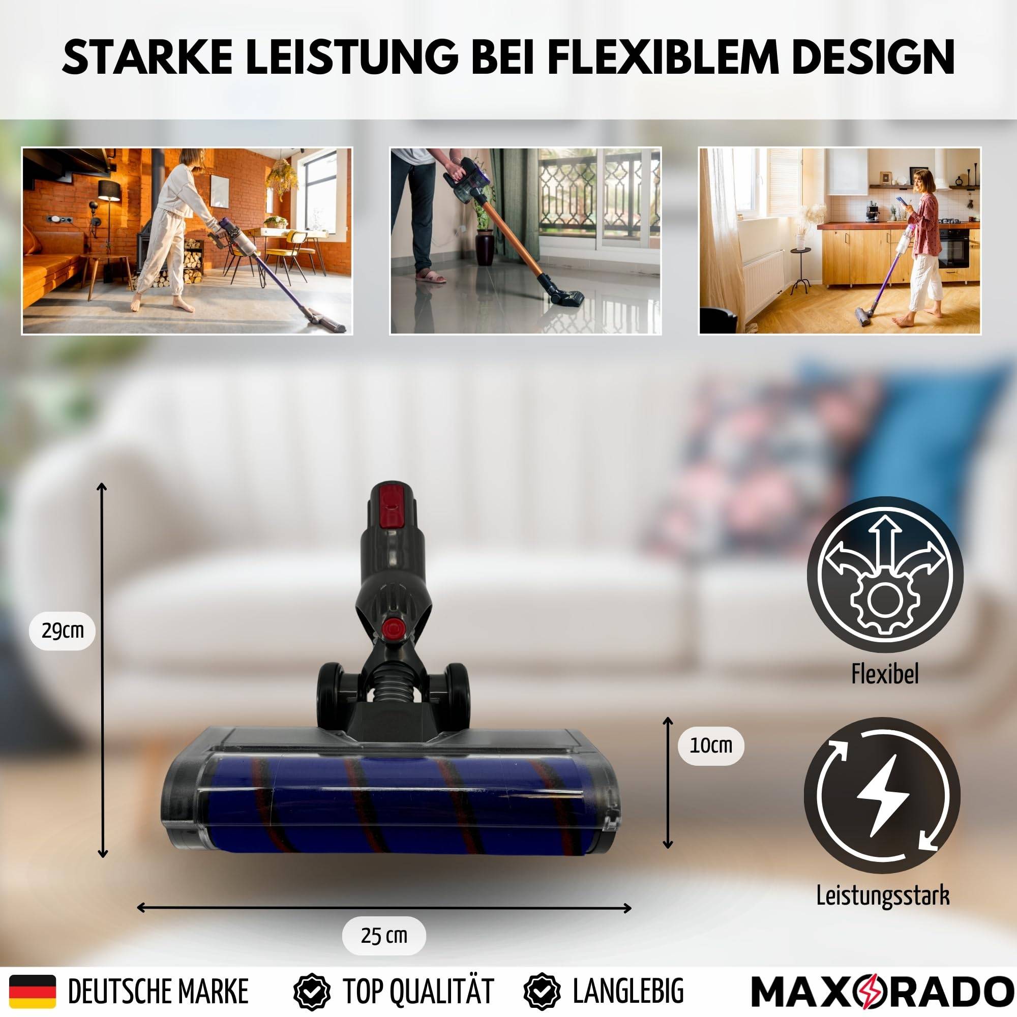 Softroller Turbobürste Staubsauger Düse Turbodüse für Dyson V7 V8 V10 V11 V15 GEN5 DETECT Ersatzteil Zubehör Bodendüse