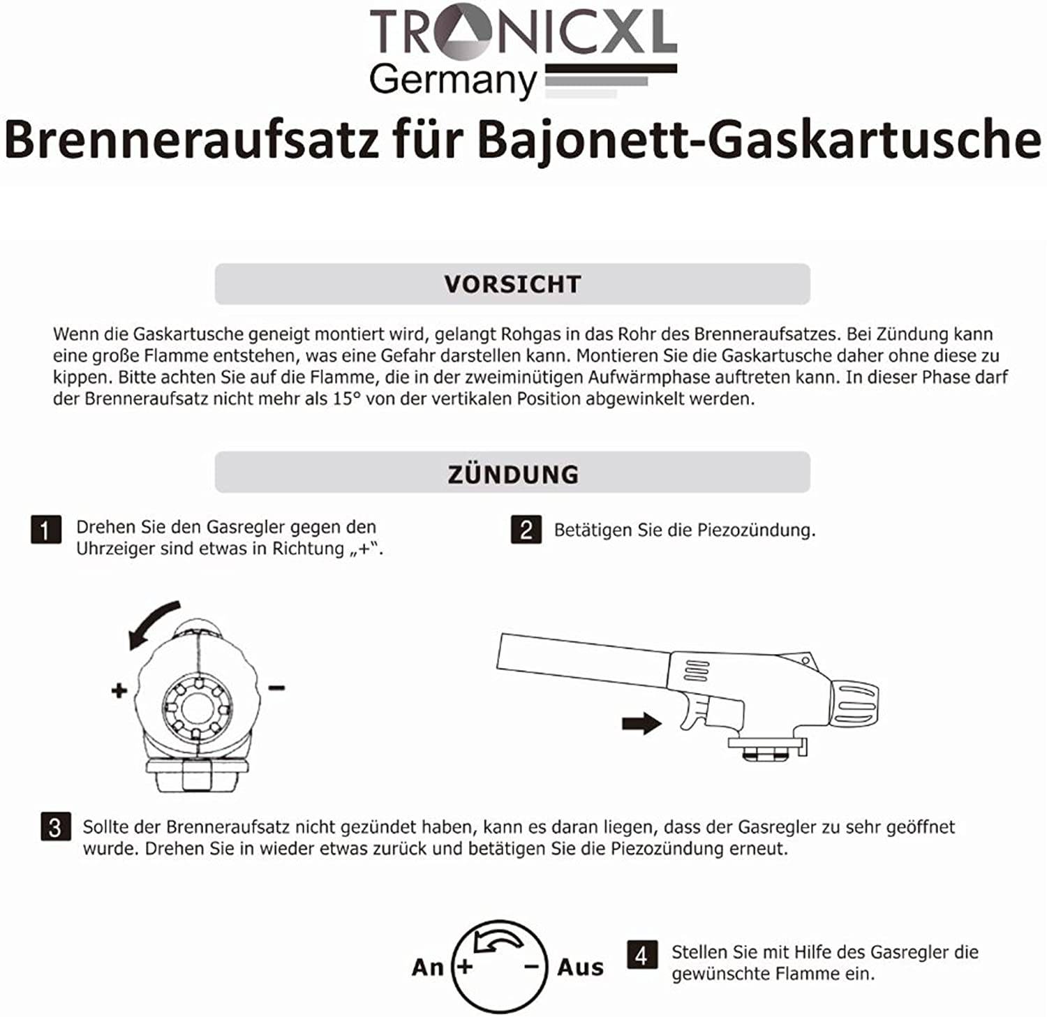 Aufsatz Brenner Gasbrenner Bunsenbrenner für 227g Gas Kartuschen Lötbrenner