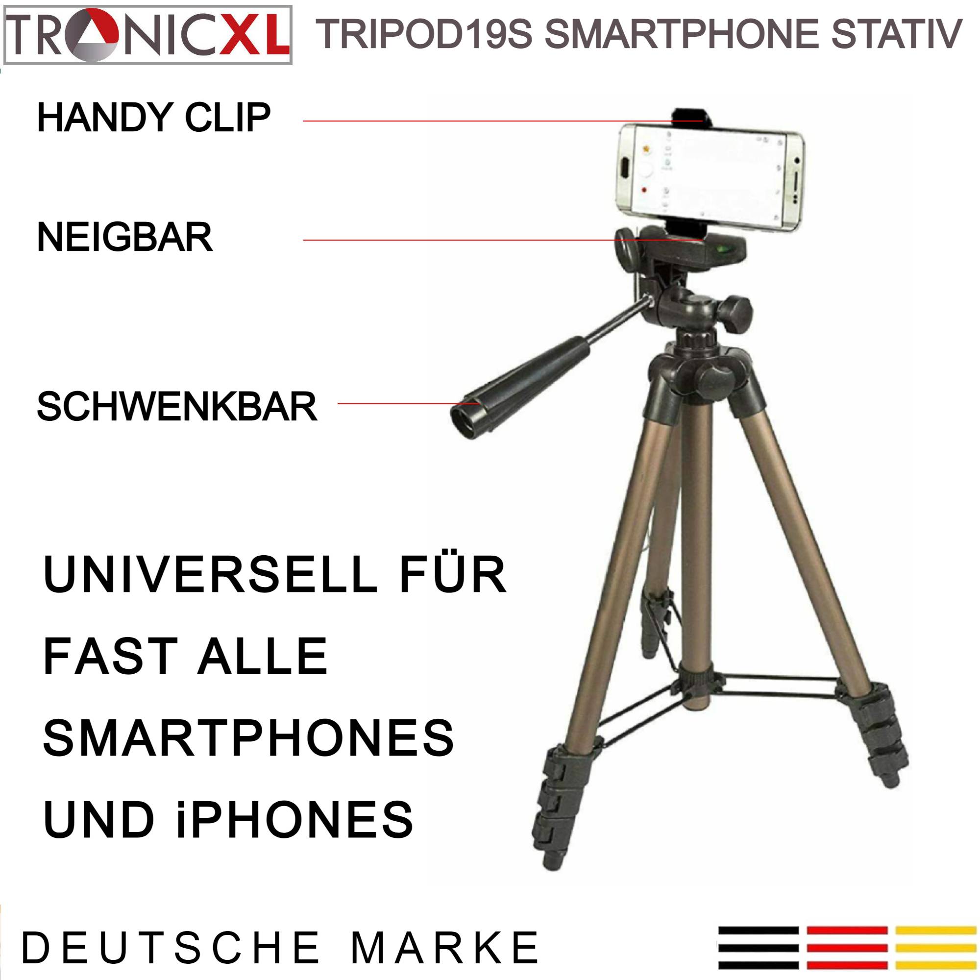 Tripod Smartphone Stativ Kamerastativ für Samsung Galaxy S23 S22 S21
