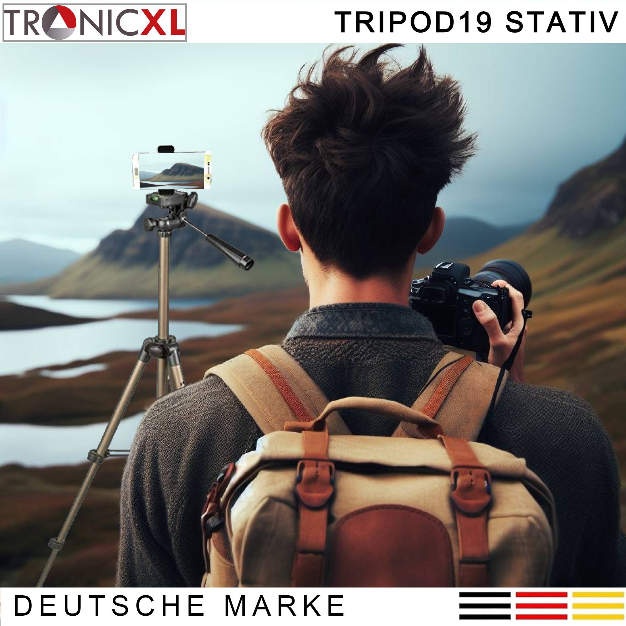 Tripod Smartphone Stativ Kamerastativ Tripod Kamerahalterung Handyhalterung Halter für Apple iPhone 16 15 14 13 12 SE XS