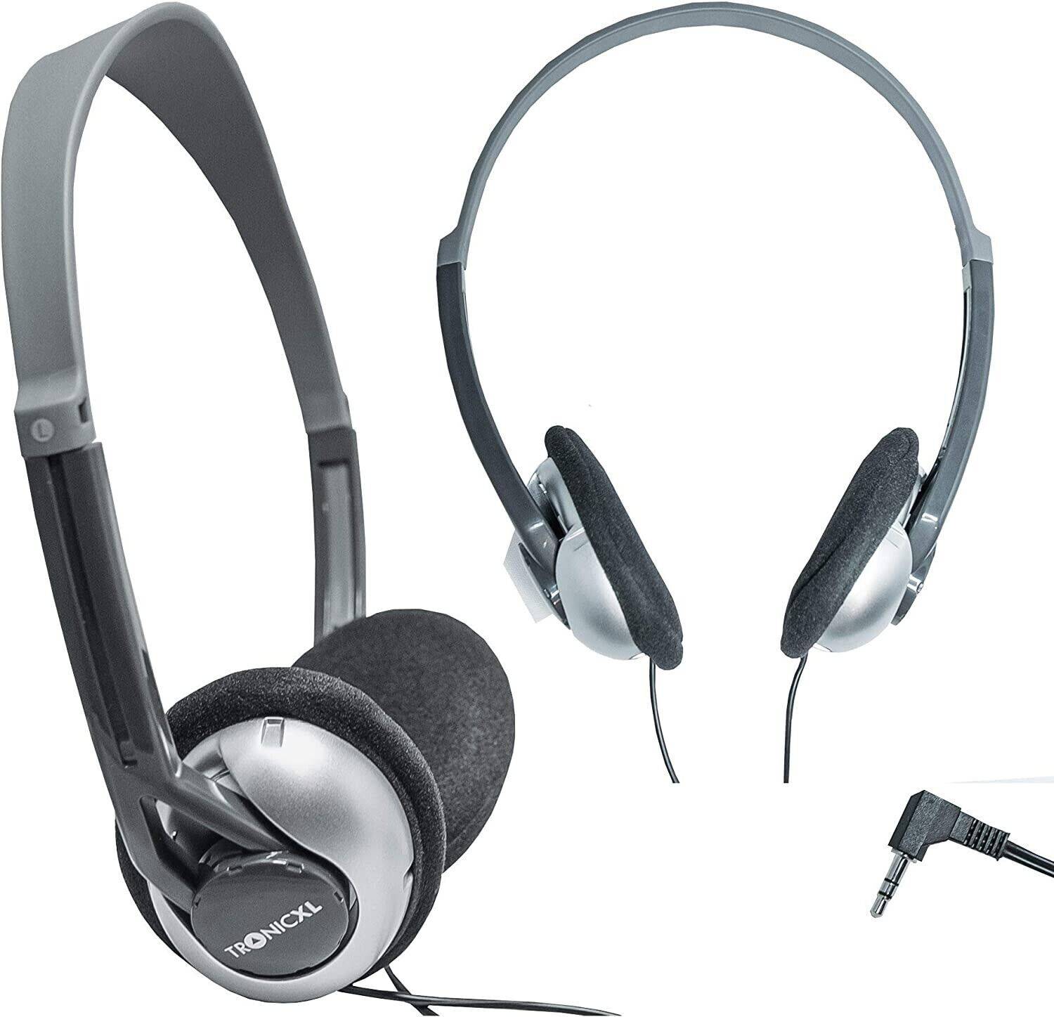 TronicXL Fernseh Kopfhörer 6m langes Kabel Leicht Kopfbügel Klinke zb für TV Samsung LG Sony Toshiba DYON JVC Philips