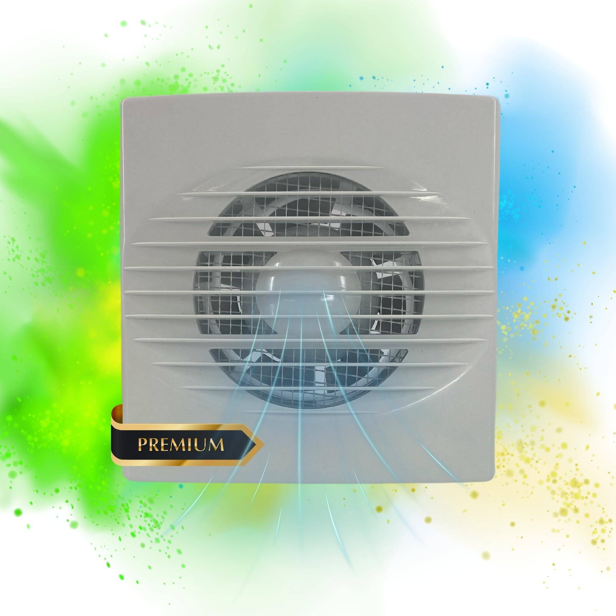 100mm Einbau Badlüfter mit Fliegengitter IPX4 2650 Ventilator Bad Küche WC Toilette Garage Keller Badventilator 230V