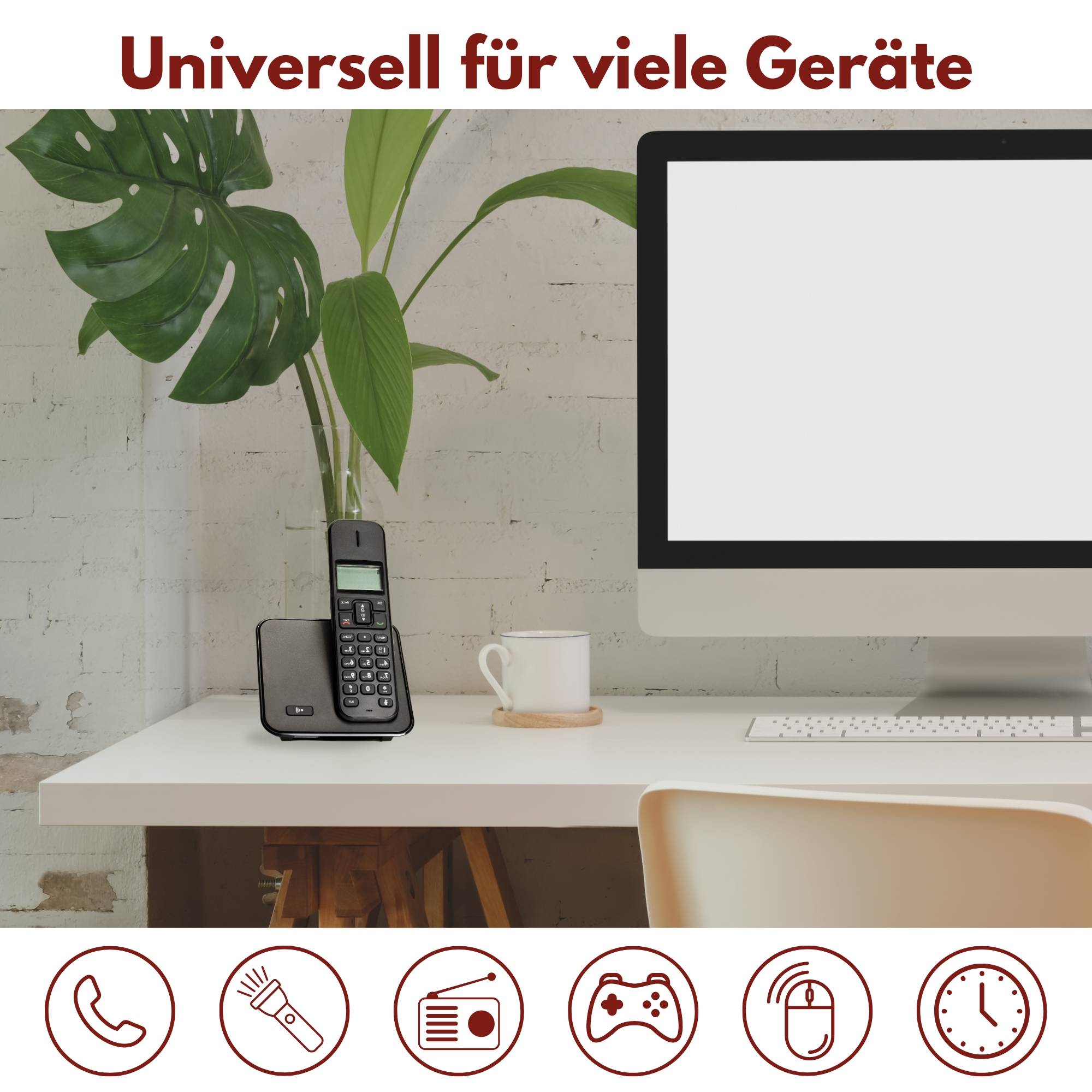 950mAh Akku AAA Akkus für Telefon Ersatz Audioline 482 Nova 00 580 582 Pro