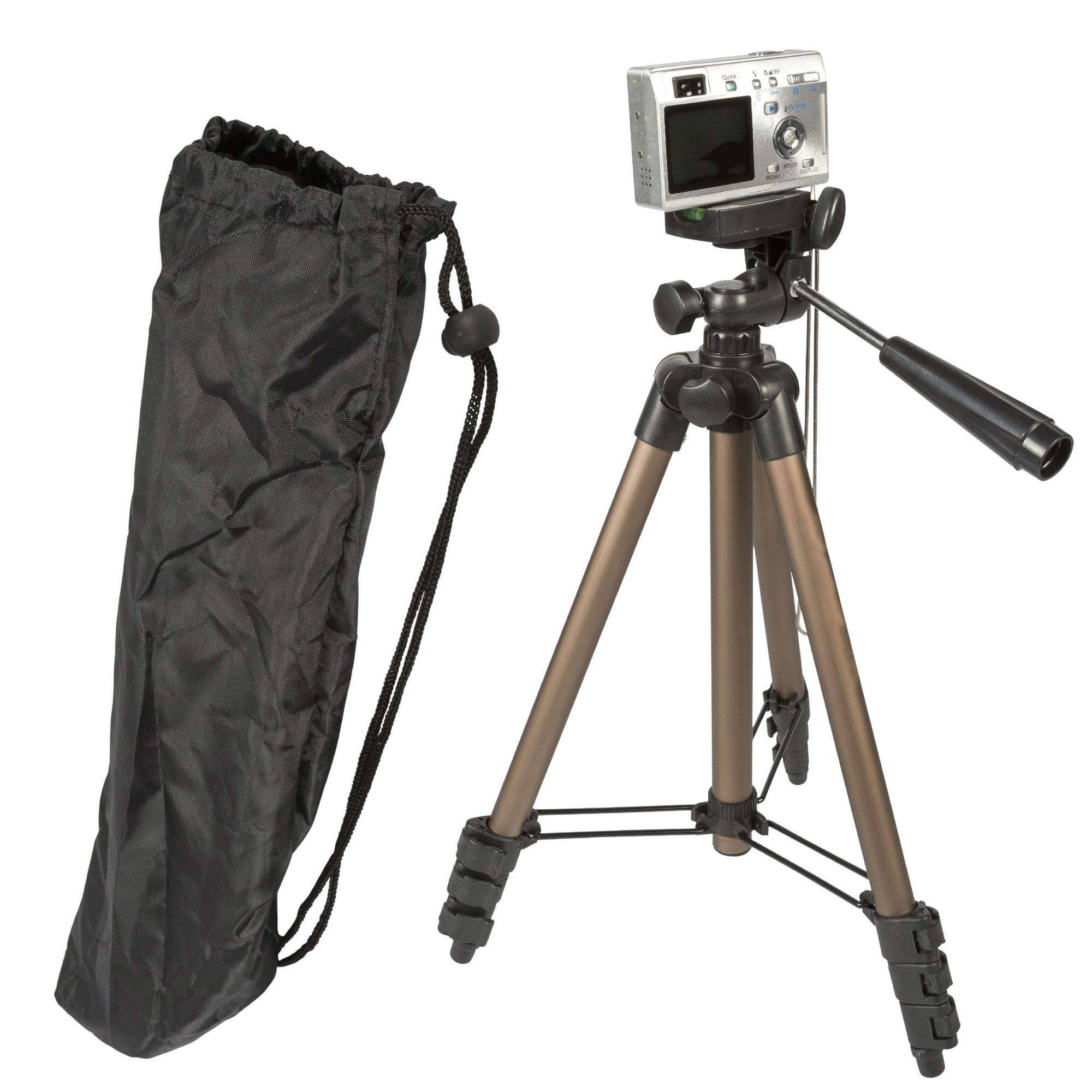 TronicXL Tripod 19 Universal Kamera Stativ 105cm + Tasche kompakt Wasserwaage Tripod19 für Nikon Canon Sony Polaroid