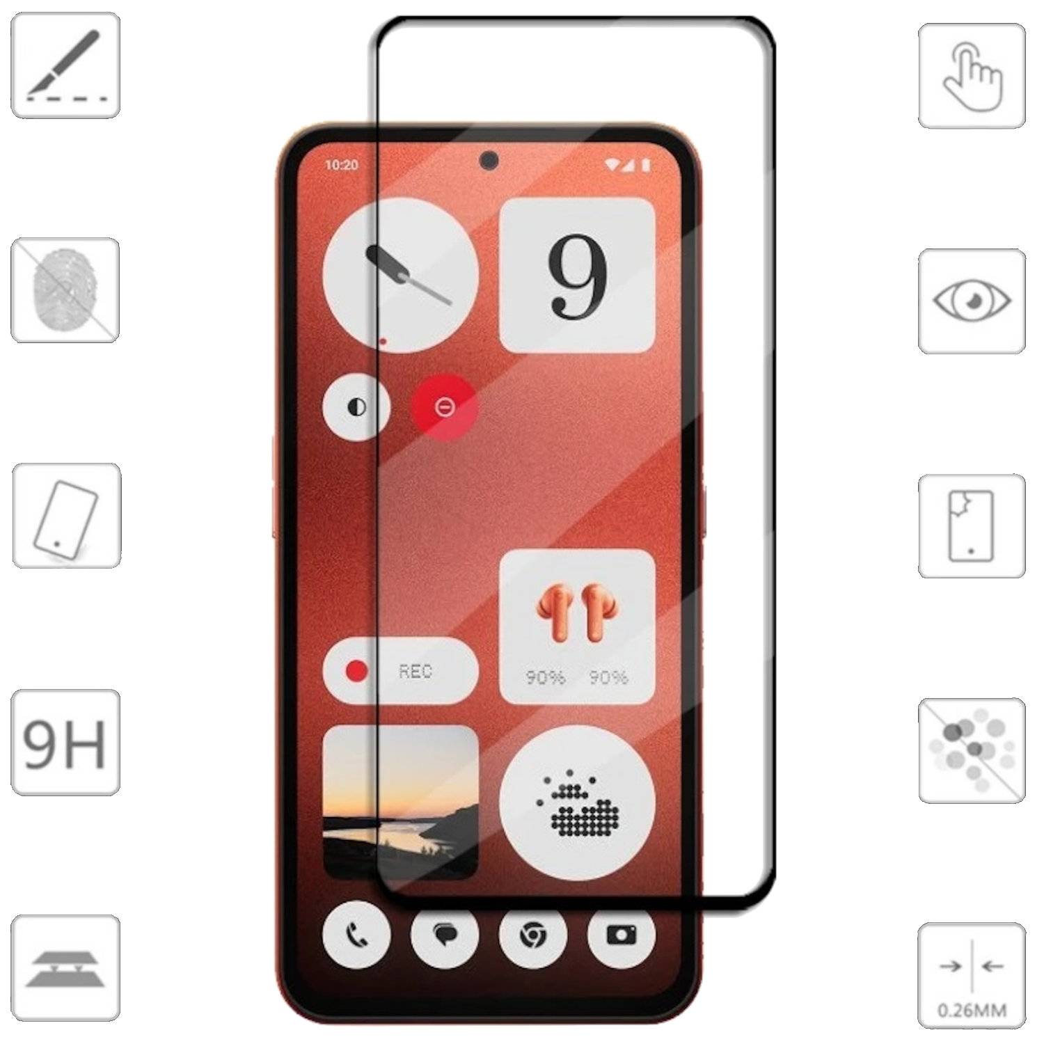 Für Nothing CMF Phone 1 1x 3D Premium Display 0,3mm Schutz Hart Glas