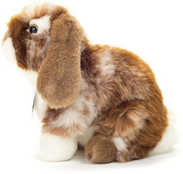 Teddy-Hermann - Hase sitzend dunkelbraun/weiß gescheckt 20 cm