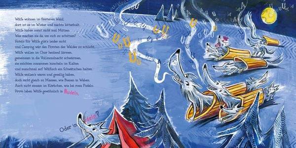 Wölfe in Rudeln kochen Nudeln mit Pudeln - Würzige Tierreime mit Rätselsalat