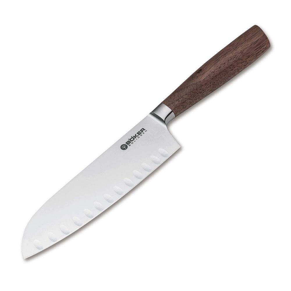 Böker Santoku mit Kullen Küchenmesser - Braun