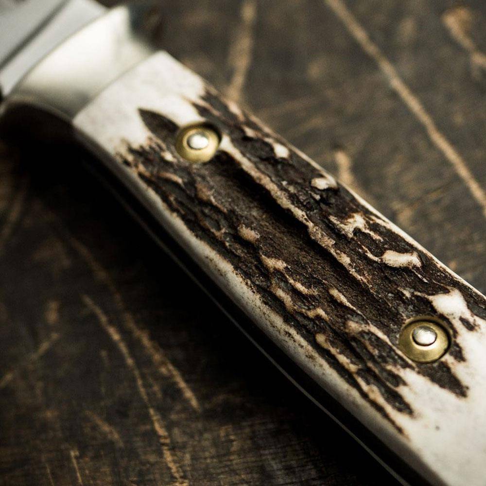 Böker Försternicker Hirschhorn Fahrtenmesser - Weiß/Braun