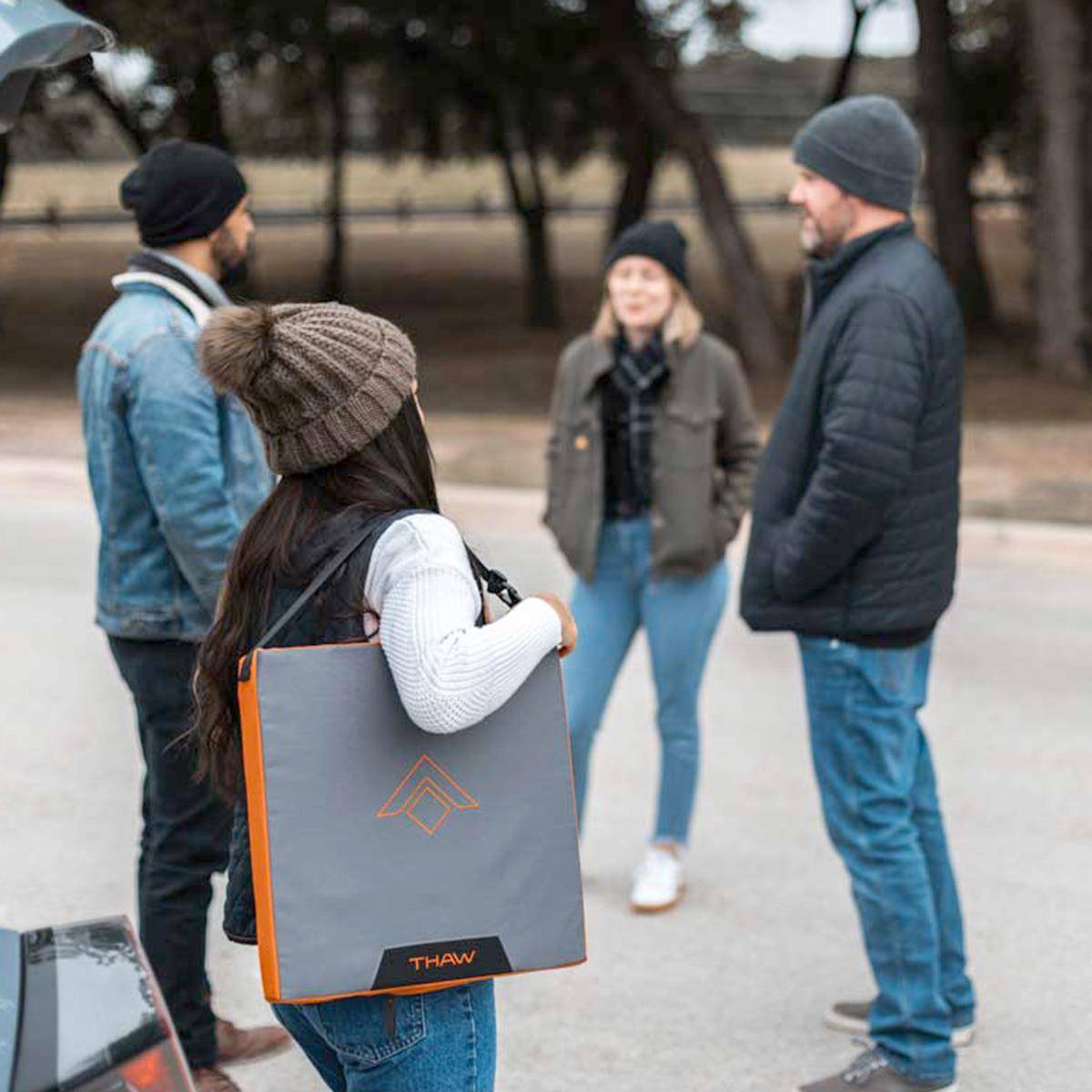 Thaw Heated Seatpad beheizbares Kissen ohne Akku - Grau/Orange