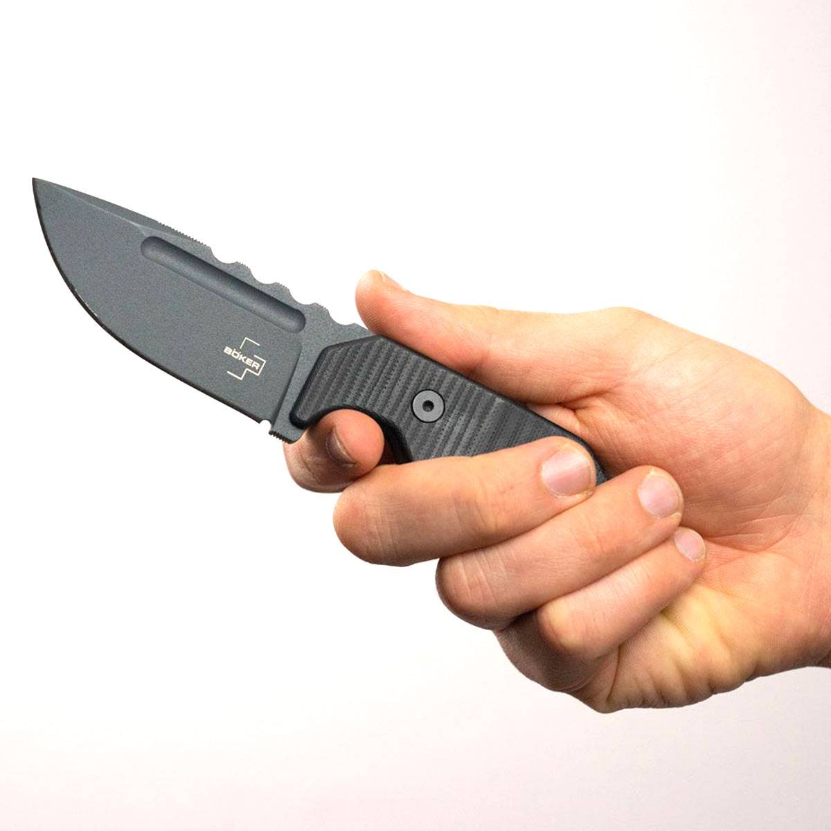 Böker Plus Little Dvalin Fahrtenmesser - Schwarz