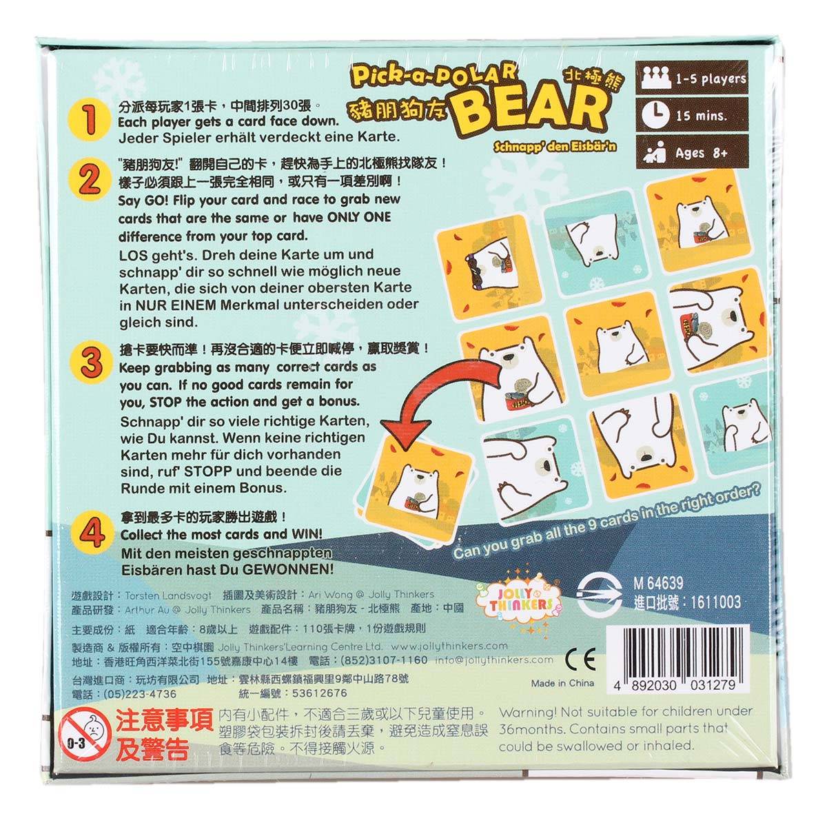 Jolly Thinkers Pick-a-Polar Bear / Schnapp den Eisbärn (DE/EN) (+)