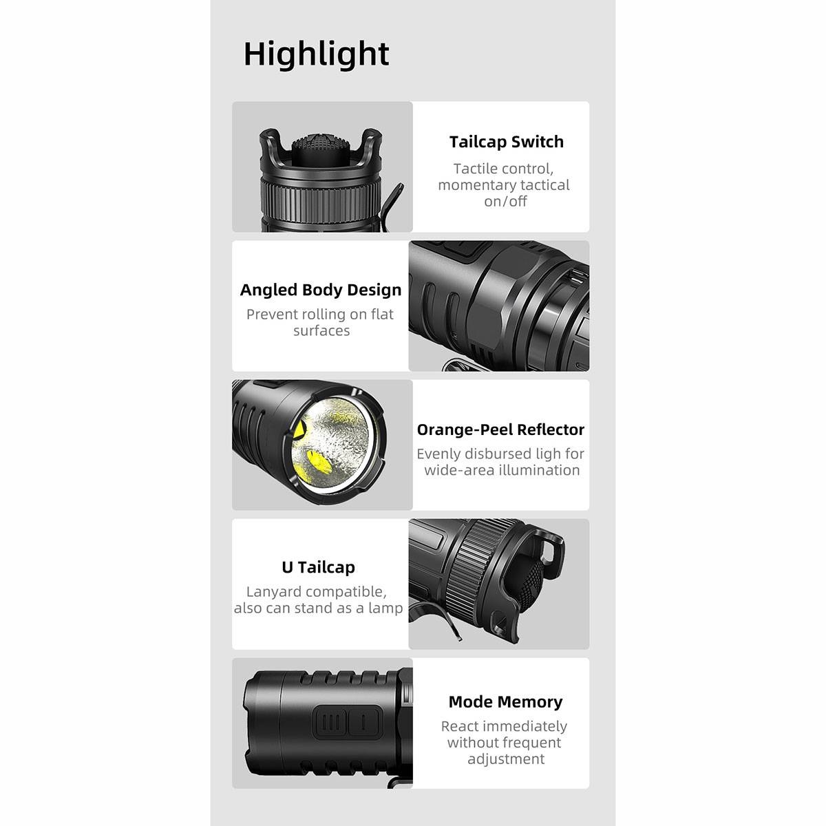 Klarus XT1C Pro LED Taschenlampe 1000 Lumen