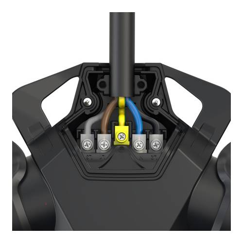 PC ELECTRIC 253822-SR5 - 3-Wege Kupplung mit Klappdeckel (250V/16A | 3-pol. | IP54) - schwarz/rot