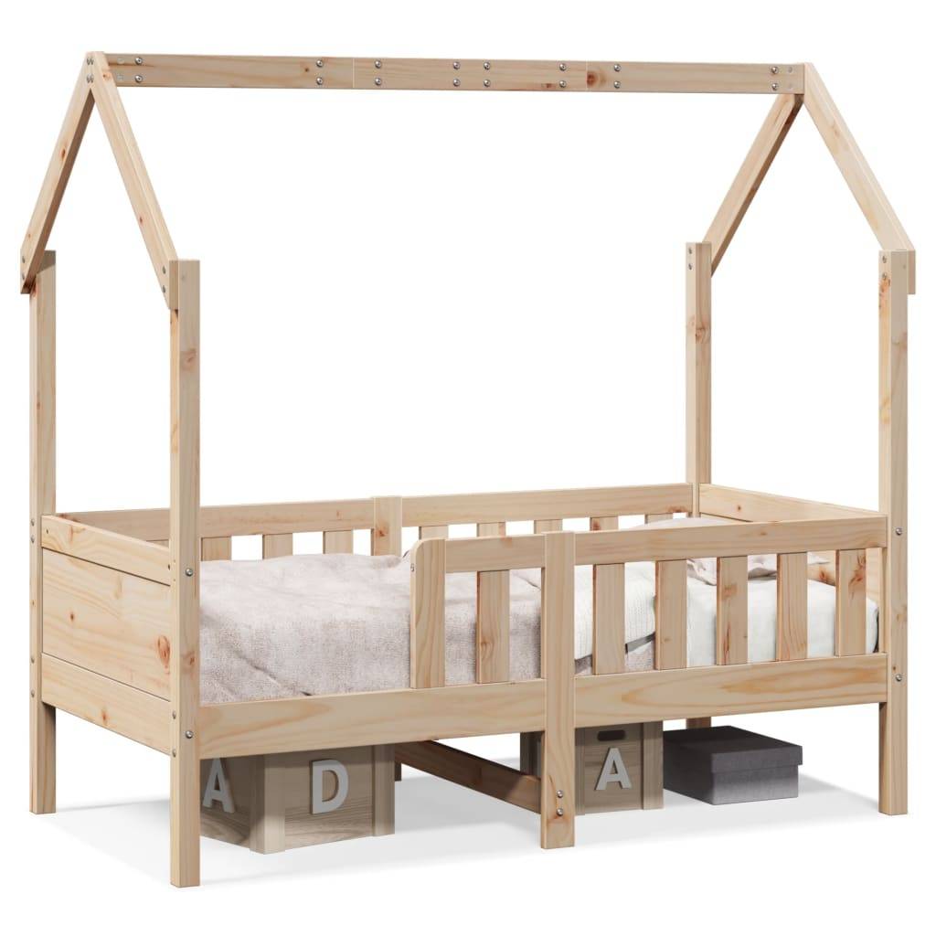 vidaXL Kinderbett Hausbett 80x160 cm Massivholz Kiefer