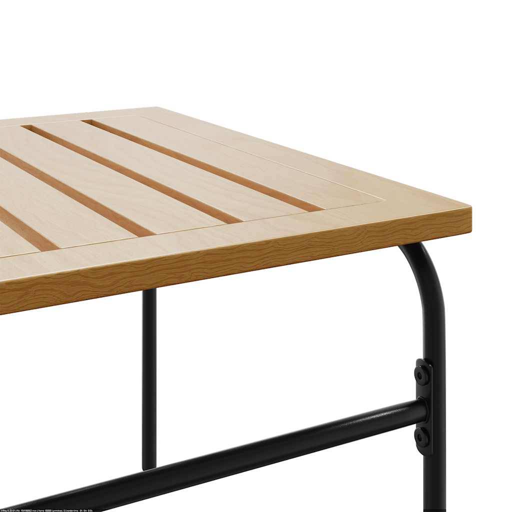 vidaXL 5-tlg. Balkonmöbel-Set mit Kissen Schwarz Stahl