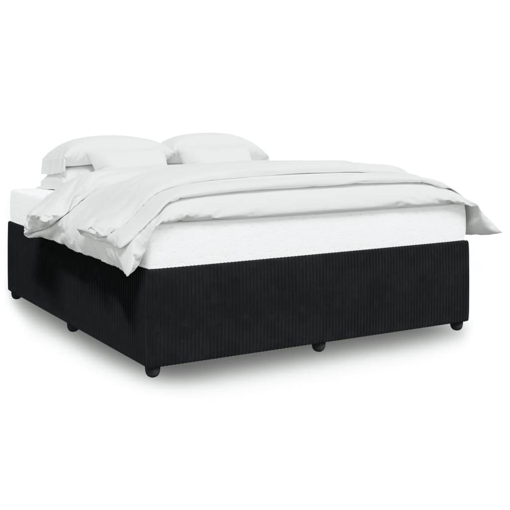 vidaXL Bettgestell ohne Matratze Schwarz 200x200 cm Samt