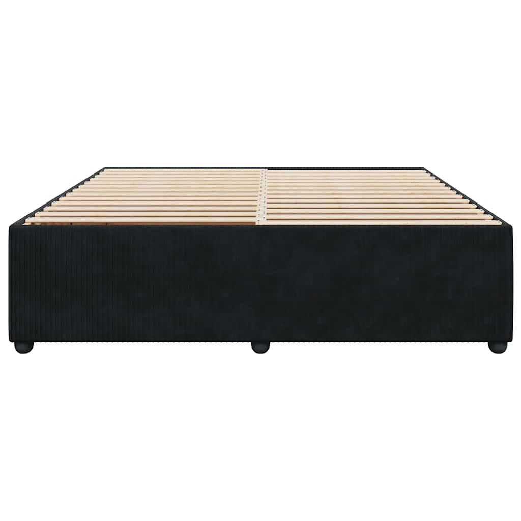 vidaXL Bettgestell ohne Matratze Schwarz 200x200 cm Samt