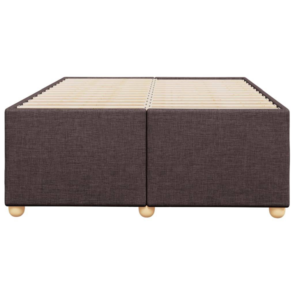 vidaXL Bettgestell ohne Matratze Dunkelbraun 120x190 cm Stoff