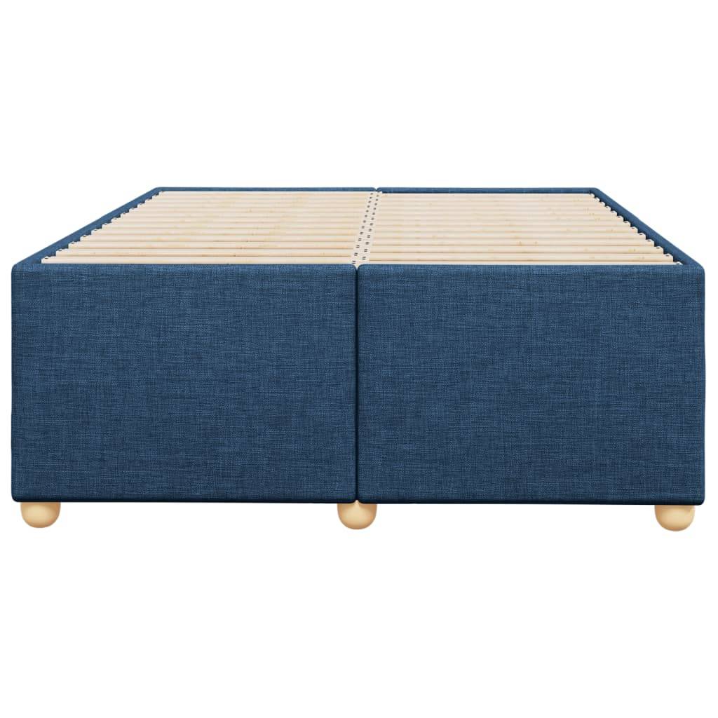 vidaXL Bettgestell ohne Matratze Blau 120x190 cm Stoff